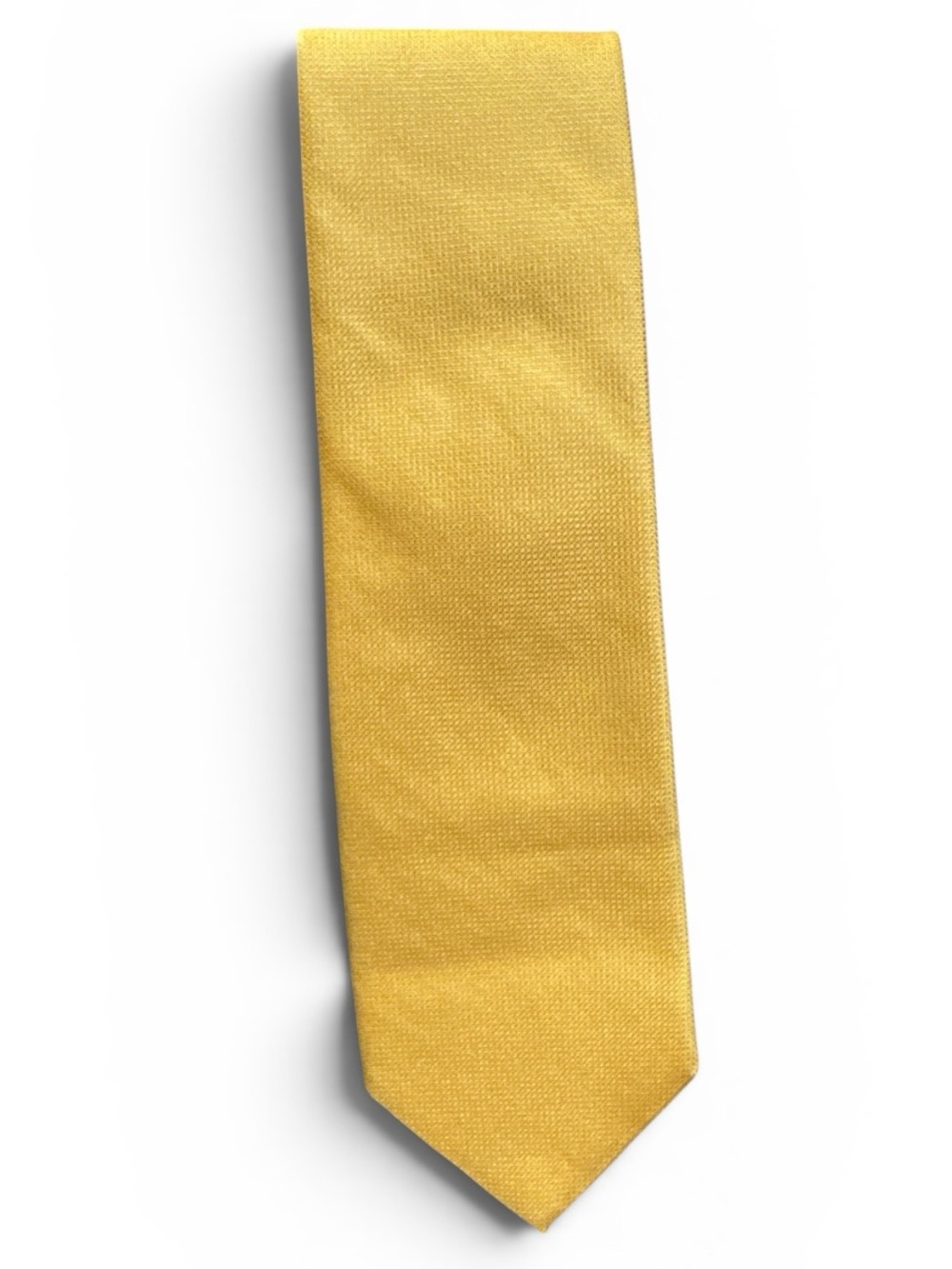 Brooks Brothers Solid Yellow Men's Silk Tie #629